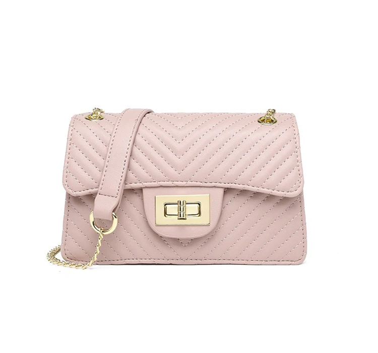 Pu Handbag 2023 new fashion  trade messenger bag ladies shoulder handbag  small chain square bags