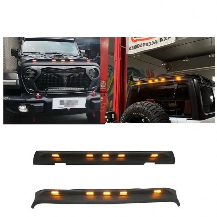 2018+ Hot Sale 4x4 auto tuning accessories Front and rear gravel block with light for JEEP WRANGLER  JL