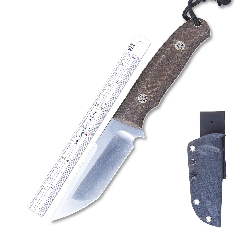 Wholesale OEM high hardness outdoor adventure camping knife for Hardness 60-61HRC tactic knifes with fixed blade knife