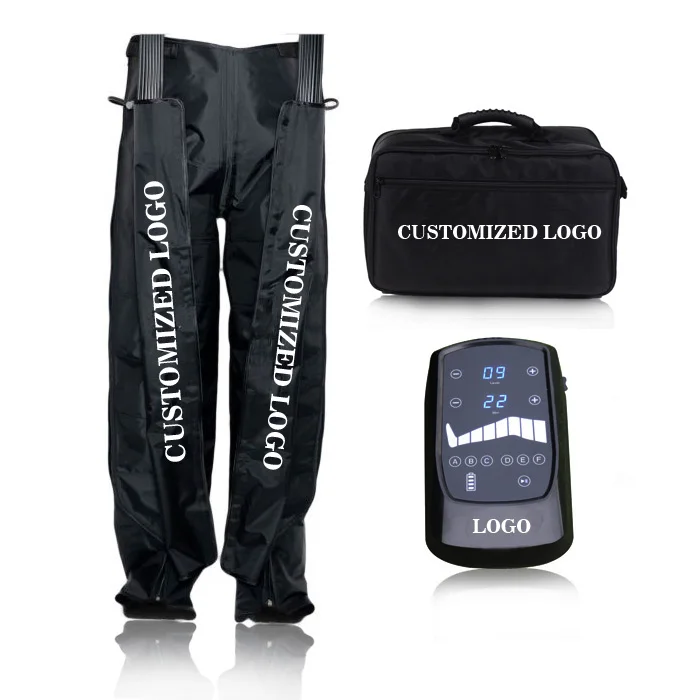 Custom logo 5000mah heat cold sport compression therapy machine arm waist leg massager for Lymphatic drainage