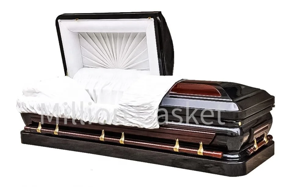 luxurious USA standard funeral metal steel casket and coffin with wholesale from funeral supplier million casket  high  quality