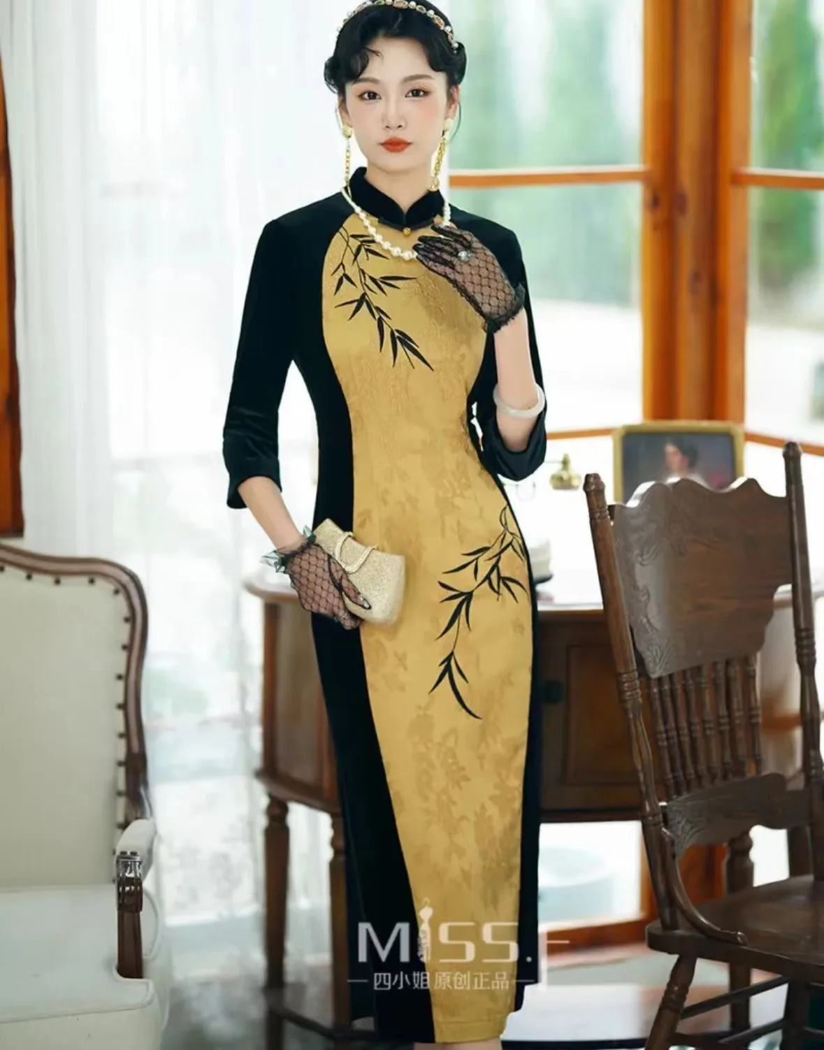 Традиционный китайский костюм Ципао Cheongsam для взрослых и детей Старинная Мода классический стиль девочек