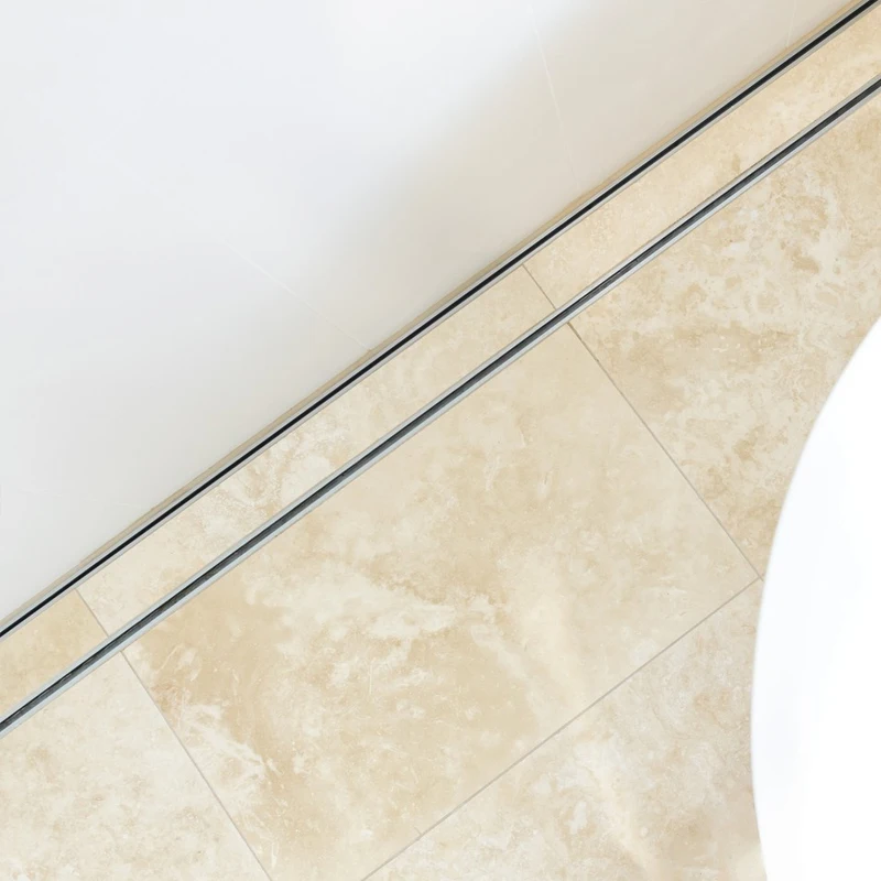 Aluminum invisible shower floor drain tile insert drains square floor waste grates shower long drain