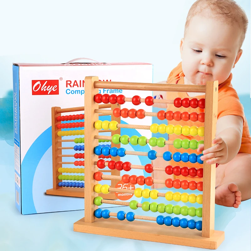 Wooden Maths Educational Toy Of Rainbow Abacus Montessori Abacus Learning To Count Numbers For Early Education Teaching Maths
