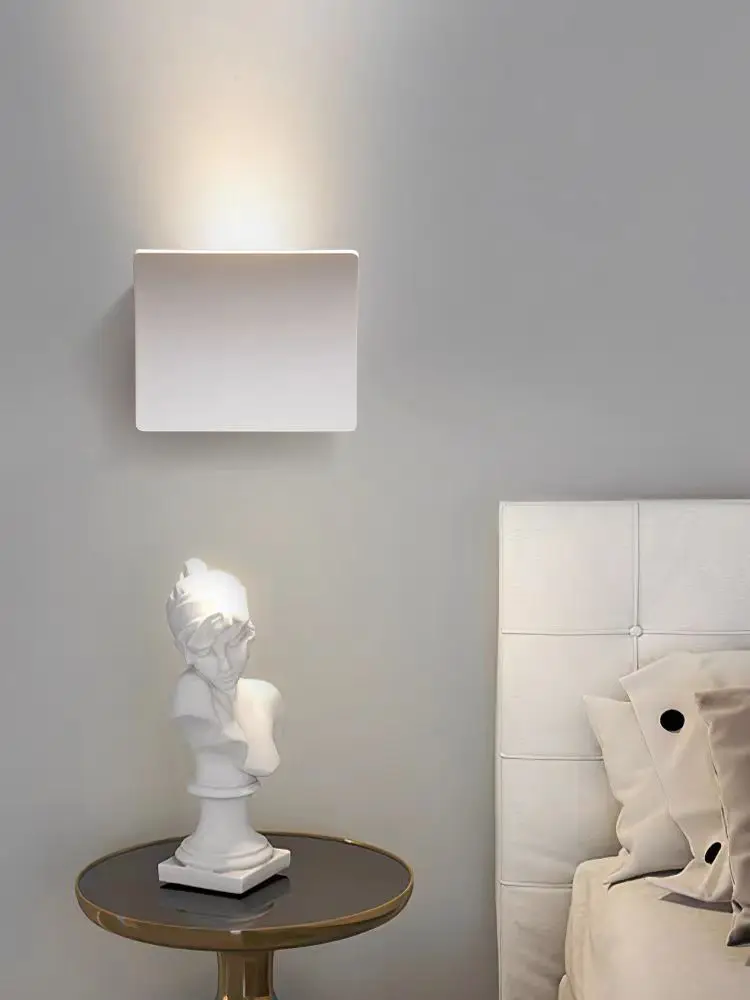 Clear gypsum wall lamp net red simple Italian creative living room bedroom villa balcony aisle staircase decoration wall lamp