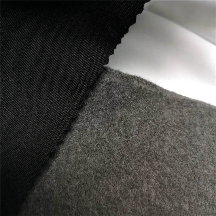 180gsm DTY Polyester Brushed Fabric One Side Fleece Super Soft Polyester Spandex Fabric