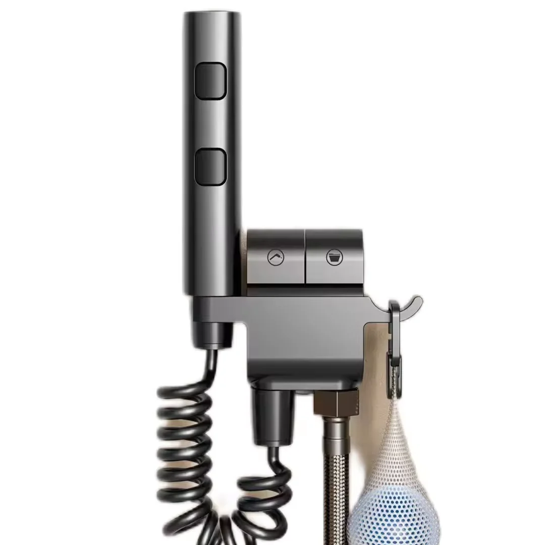 Piano Button Toilet Corner Valve Toilet Wall Mounted Handheld Pressurized Bidet Sprayer