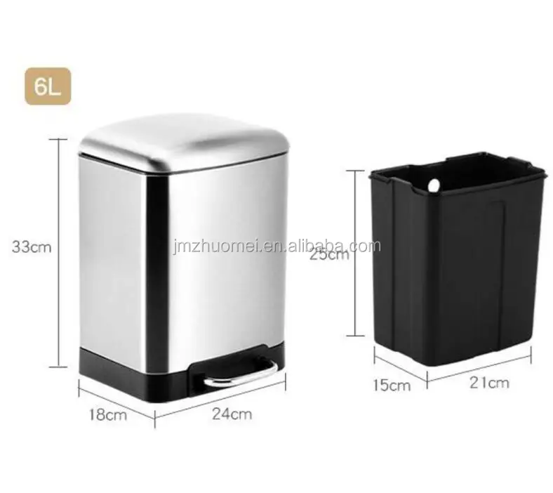 
Stainless Steel Trash Bin Soft Close Garbage Bin Rubbish Bin With Pedal 