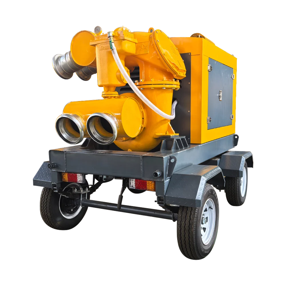 Fixed type high suction speed diesel engine driven urban drainage vacuum pump
