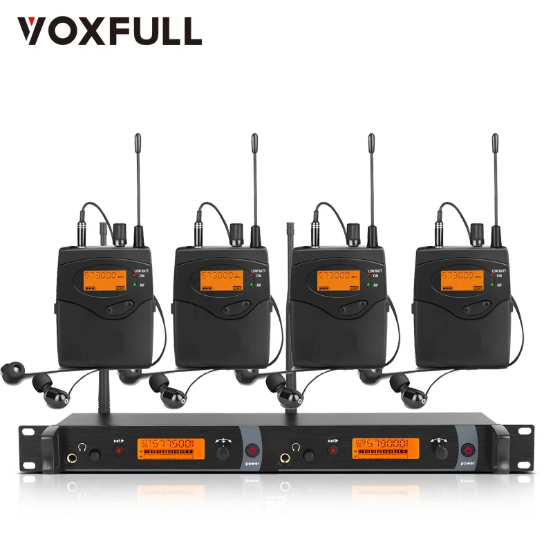 Voxfull DM2000 Two channels Wireless in Ear Monitor System with Monitoring Type for Stage, Recording Studio, Musicians