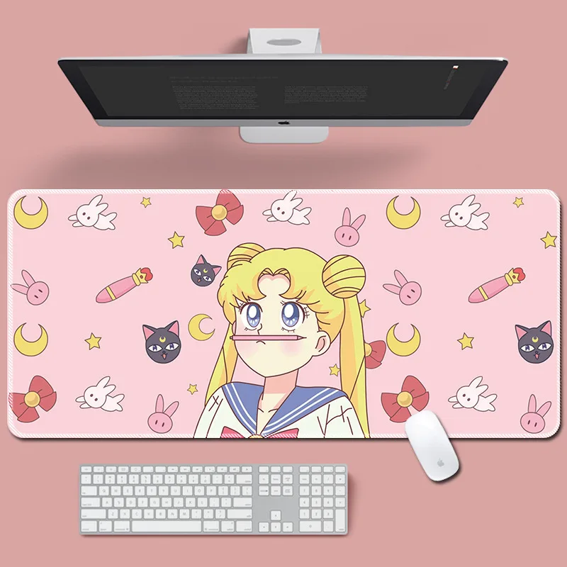 Top quality computer game mat with edge black mouse pad locking anti slip neoprene mousepad