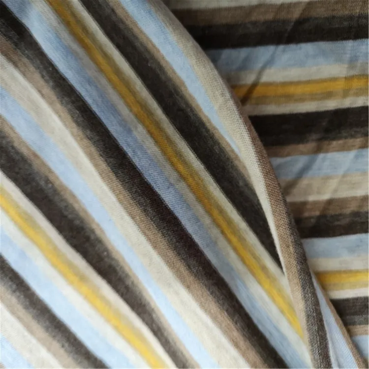 Striped Jersey Knit Fabric Cotton Stripe Jersey Fabric