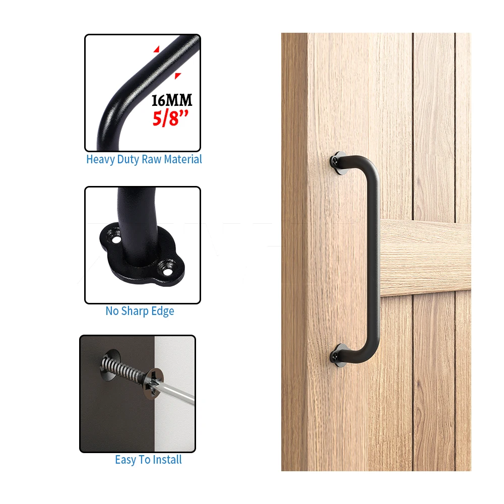 Modern Style Solid Round Thickened Single Hole Door Handle Closet Handle