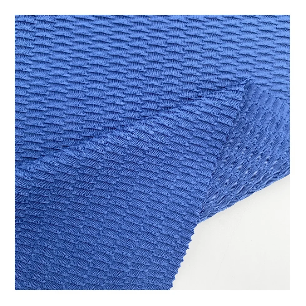 textured jacquard knit fabric for swimwear leggings sports swimsuit nylon spandex fabric