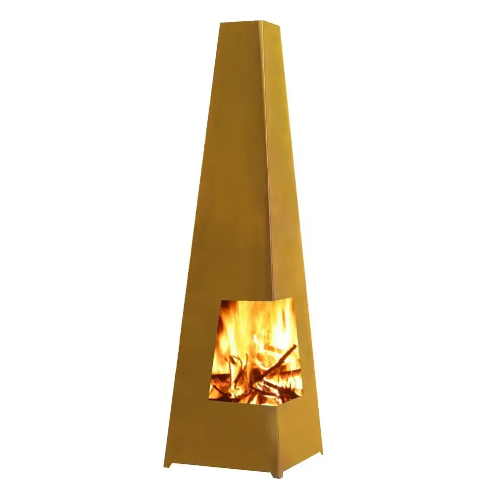 Yoho современные кортеновые стальные chimeneas нержавеющие наружные садовые 150 см H каминные огни