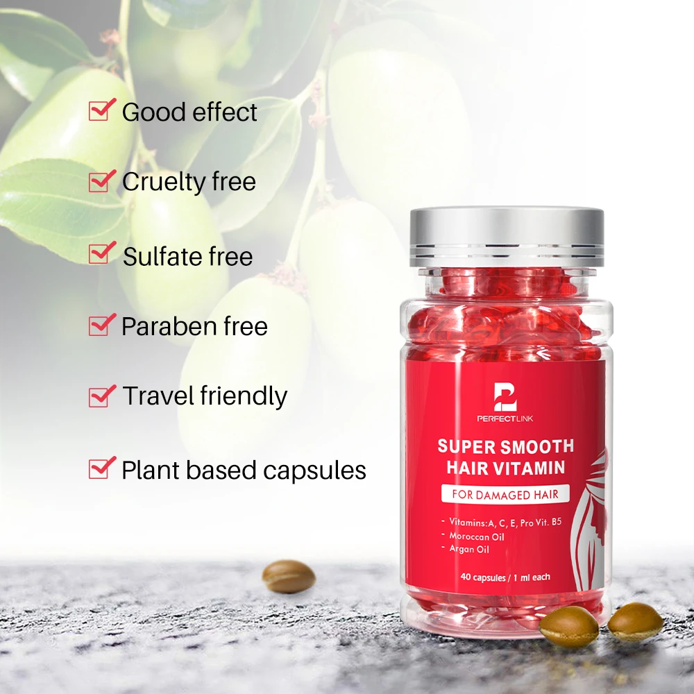 Vitamin E hair care essence capsule nourish and smooth  the restore a shiny hair oil serum capsule