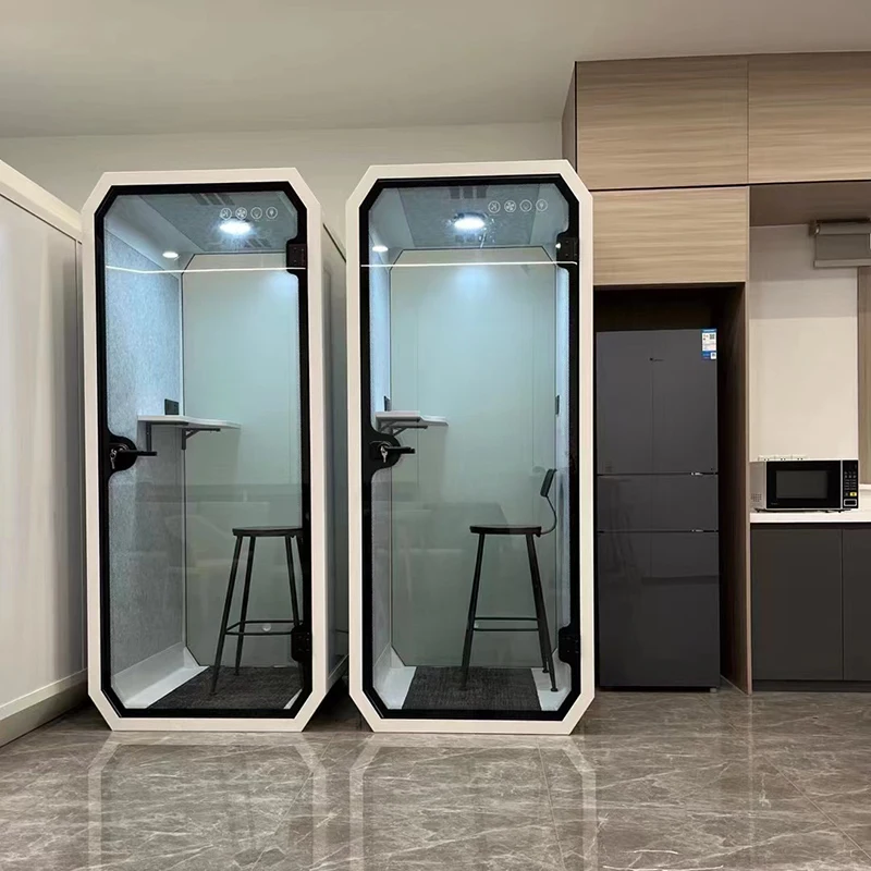 2024 New Design Private Silent Space Meeting Phone Pod Sound Proof Phone Booth