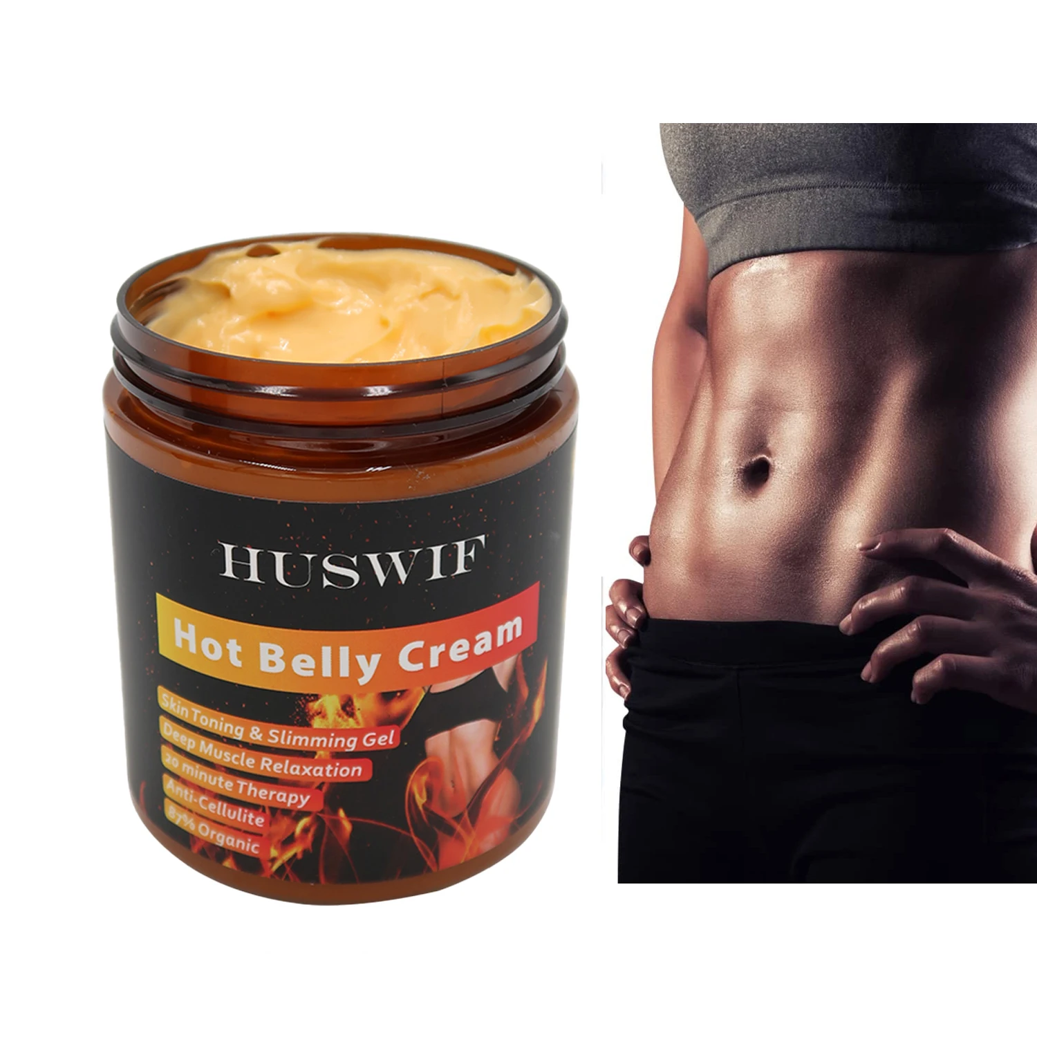 Private Label Hot Belly Cream Slimming Cellulite Flat Tummy Organic Herbal fat Burning Weight Loss Slimming Cream