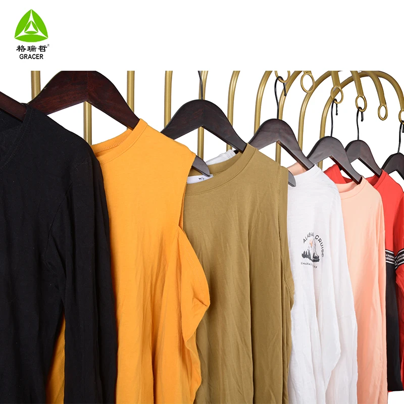 fashion wholesale used clothes factory bulk clothing used tops shirt for women