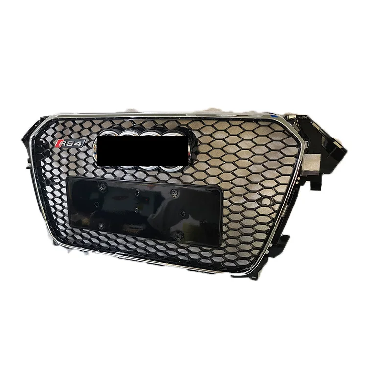RS4 Front grill for A4 S4 B8.5 glossy black RS4 radiator center honeycomb bummper grill for Audi A4 S42013 2014 2015 2016