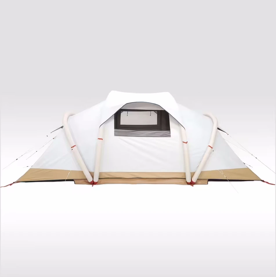 OT6302 Glamping Canvas Inflatable Outdoor Camping, Customized Luxury Polyester Air Family Tunnel Tent