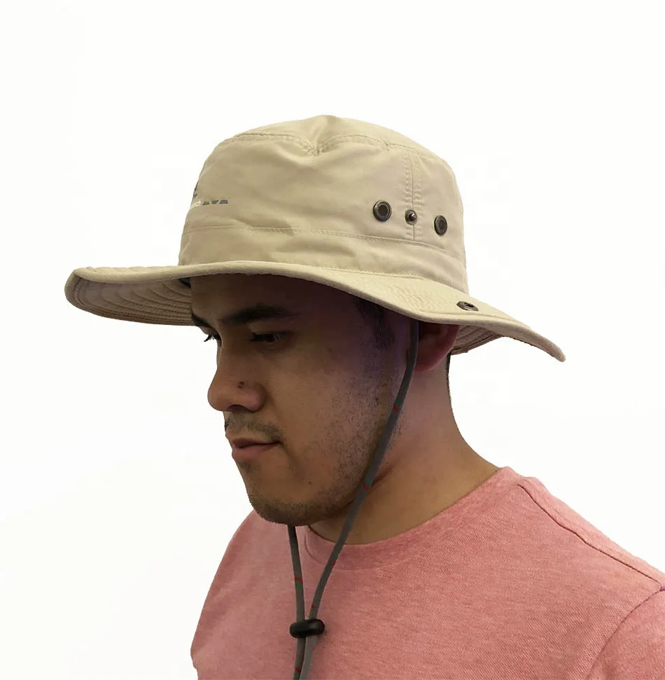 Sun Protection Packable Custom Logo Allover Printed and Embroidered Lightweight Fisherman Bucket Hat With String Outdoor  Caps