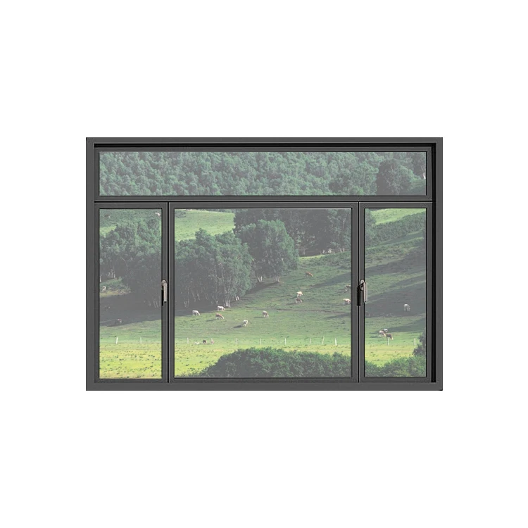 Professional design UPVC window Double glass swing PVC casement window can be customized