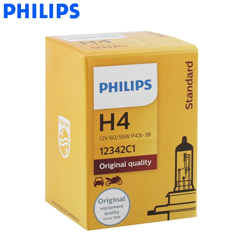 Car Accessories Philips headlight philips led Auto H4 Philips 12342 H4 60/55W Halogen headlight Bulbs
