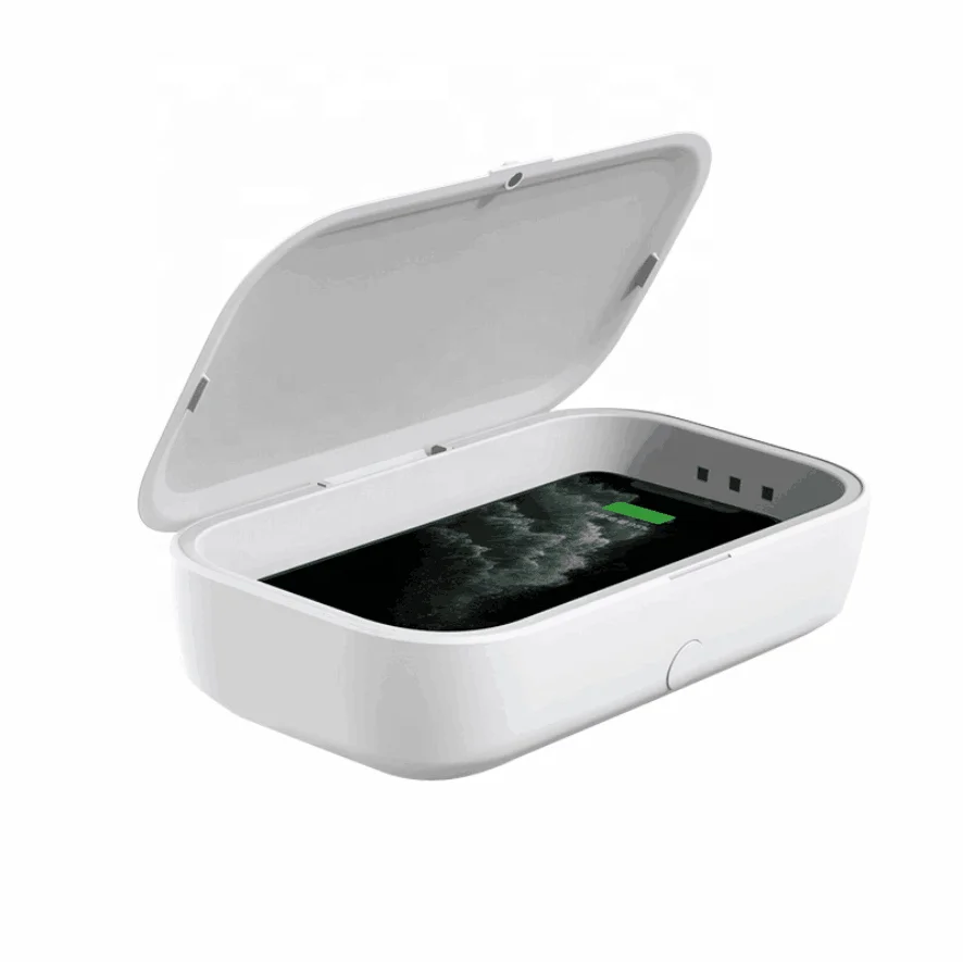 
2020 Newest multifunction cell phone wireless charger box 10W with Anti virus Disinfection Box 