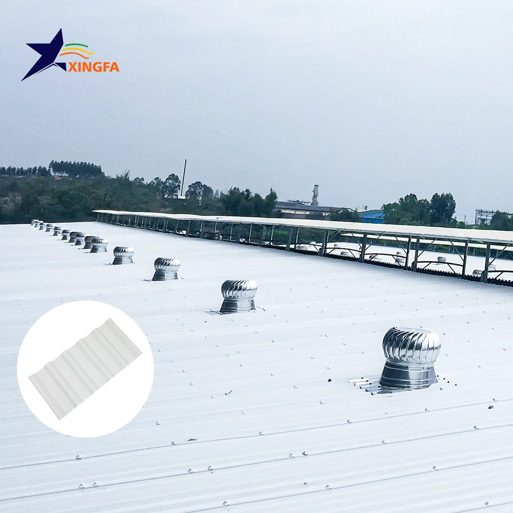 Plastic PVC Twin-wall hollow roof sheet roof tiles corrugated roof materials with house