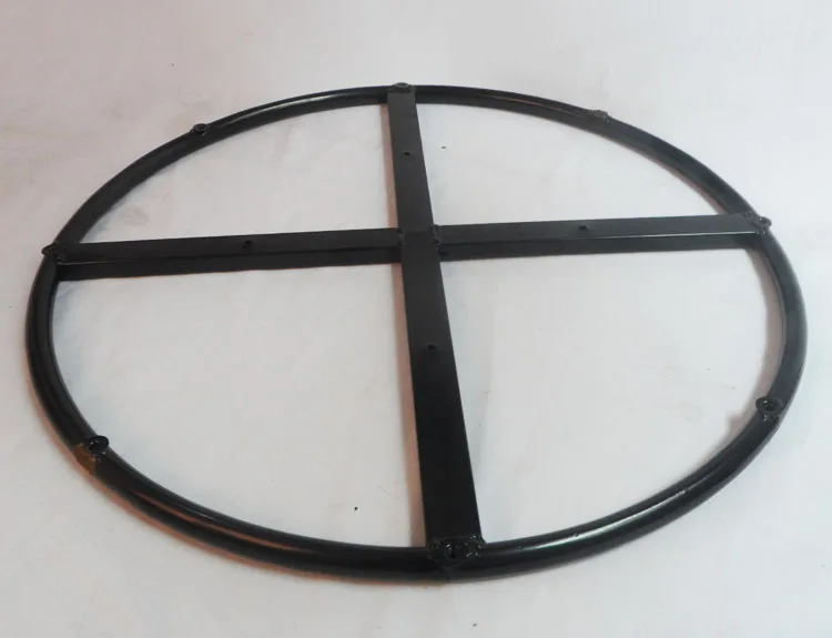 Metal swivel plate with round iron circle for big sofa