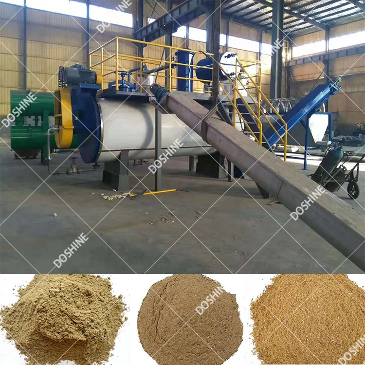 fish flour plant Tuna fish waste meal processing machine/compact fishmeal production line/shrimp heads powder making machine