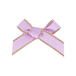 MSD Ribbon Wholesale Handmade Gold Edge White Grosgrain Ribbon Bow For Gift Wrapping Bows