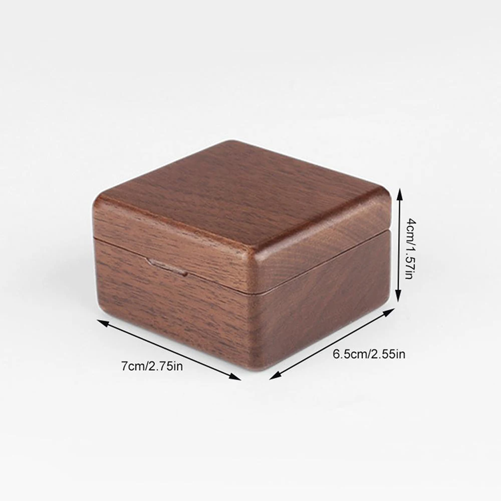 Wedding Ring Box Engagement Ring Bearer Box Wooden Double Ring Decorative Jewelry Box