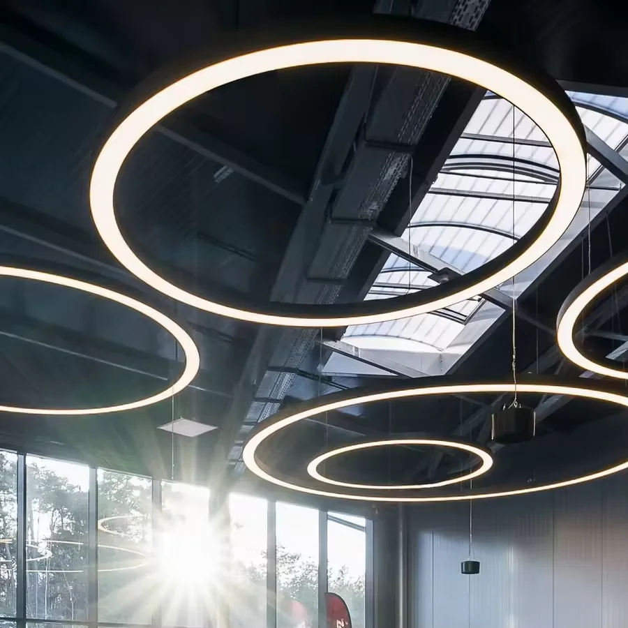 ECOJAS  5years Warranty Aluminum Housing Circle Shape Pendant Lighting Fixture Ce Approved