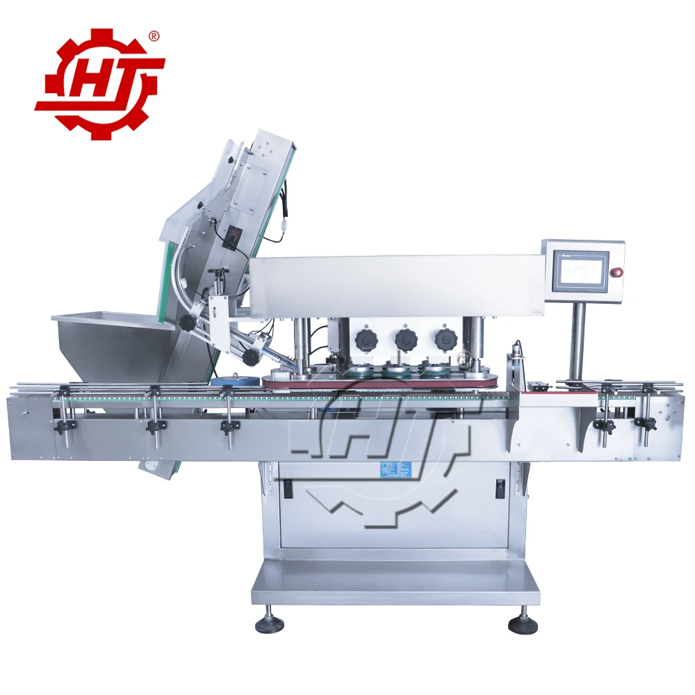 JS-D902 Automatic Bottle Washing Filling Capping Machine  PVC Casing Screw Capping Machine  Capping Machine Pack Automatic