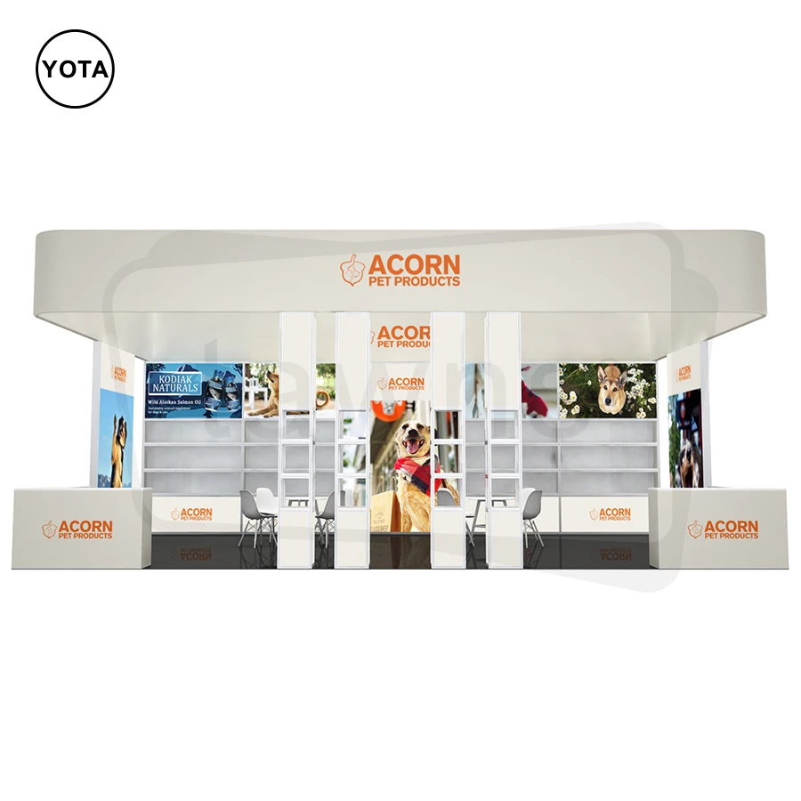 Tawns 20x30ft Modular Expo Booth Design Display Aluminium Frame Backlit Exhibition Island Exhibit Booth For Trade Shows