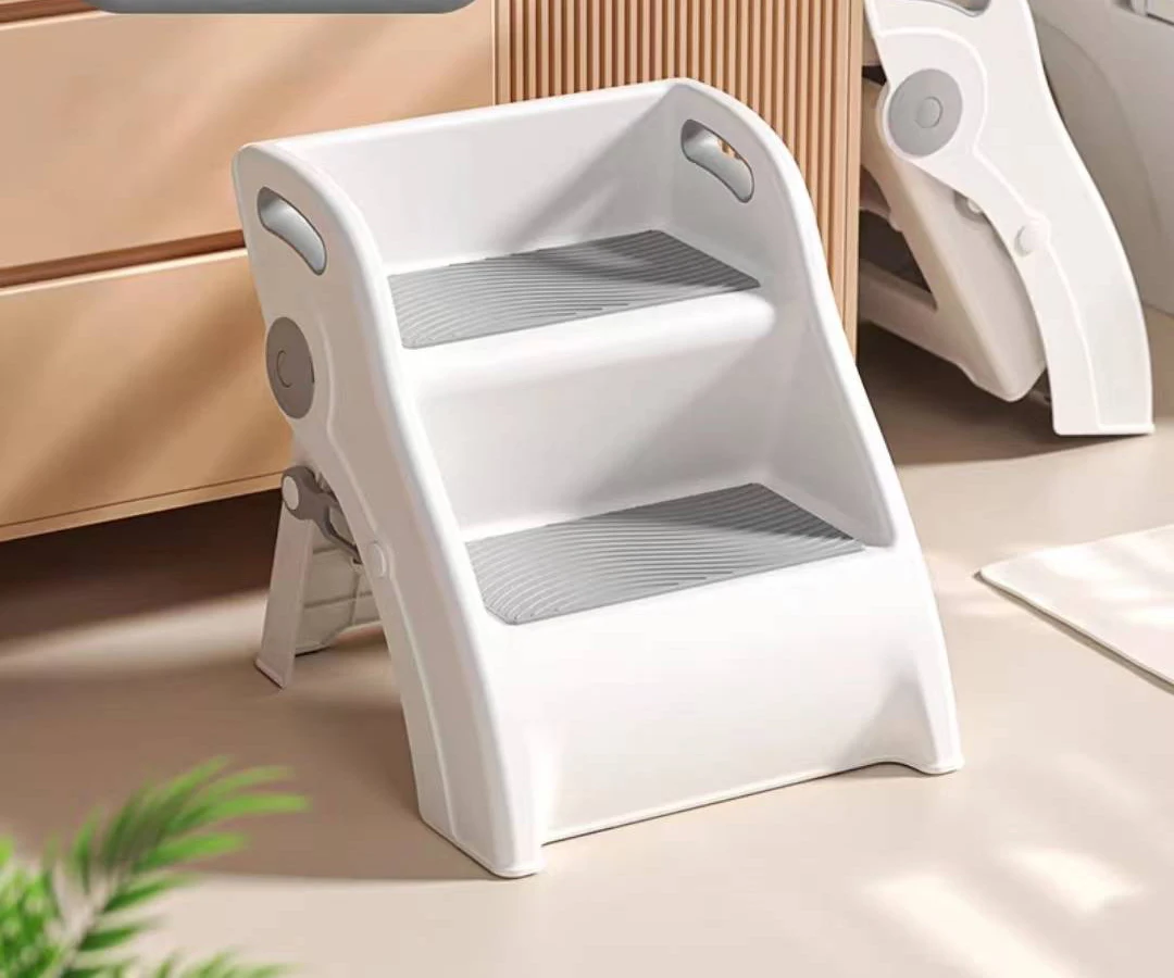 multifunction non-slip baby ladder kids kitchen folding 2 foot baby toilet plastic toddler step stool with armrests foldable