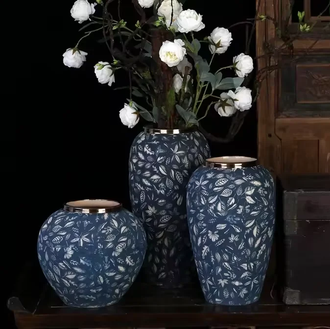 2024 Hot-sale vase wabi-sabi pottery new minimalist style luxury handmade high quality ceramic vases for home decor