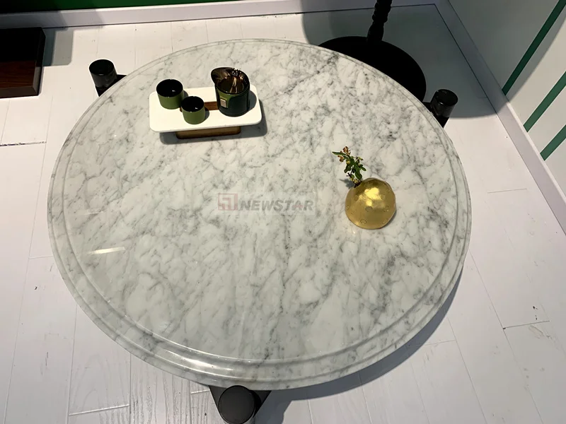Beautifully decorated outdoor garden stone stool white carrara marble natural stone chair shopping mall stone stool furniture