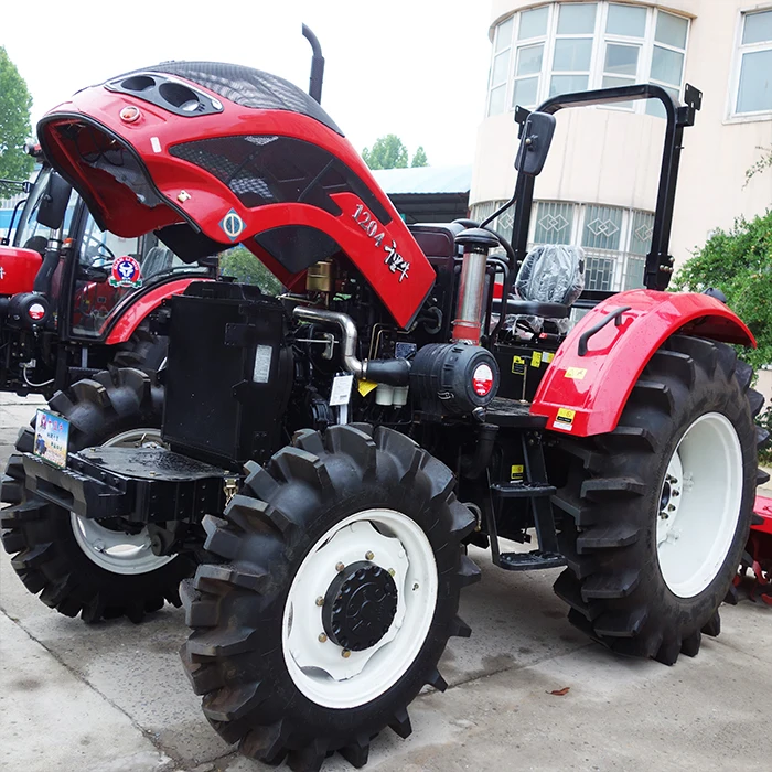 China Farm Machine Equipment Manufacturer TOP 10 Brands 100HP 4 Farm Wheel Agricultural Tractor With YTO Diesel Engine Price