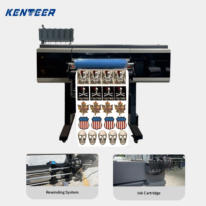 Latest i3200 uv dtf Printer digital Inkjet Printers Roll To Roll Uv Sticker Printing Machine For A/B Film Flatbed UV DTF Printer