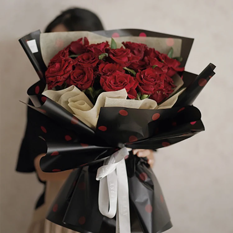 yiwu factory  wholesale korean 100% waterproof matte flower bouquet wrapping paper