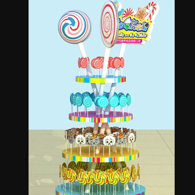 Sweet Candy Display Rack Design Customized Unique Style Showcase Fixture 1)16 Years Experience 2)factory Direct Sale 20 PCS