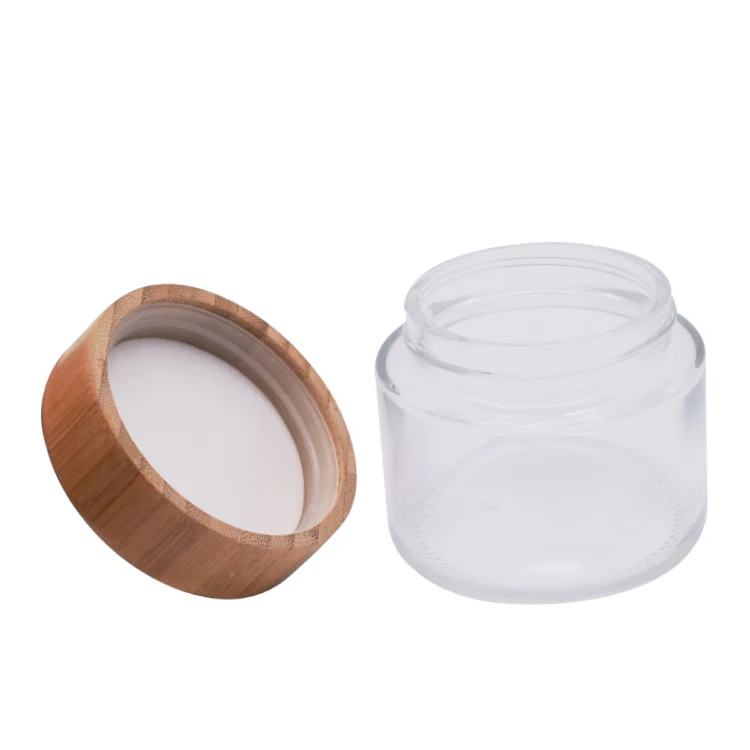 2oz 3oz 4oz child proof bamboo glass jar with bamboo lid, the whole jar can be all bamboo skin