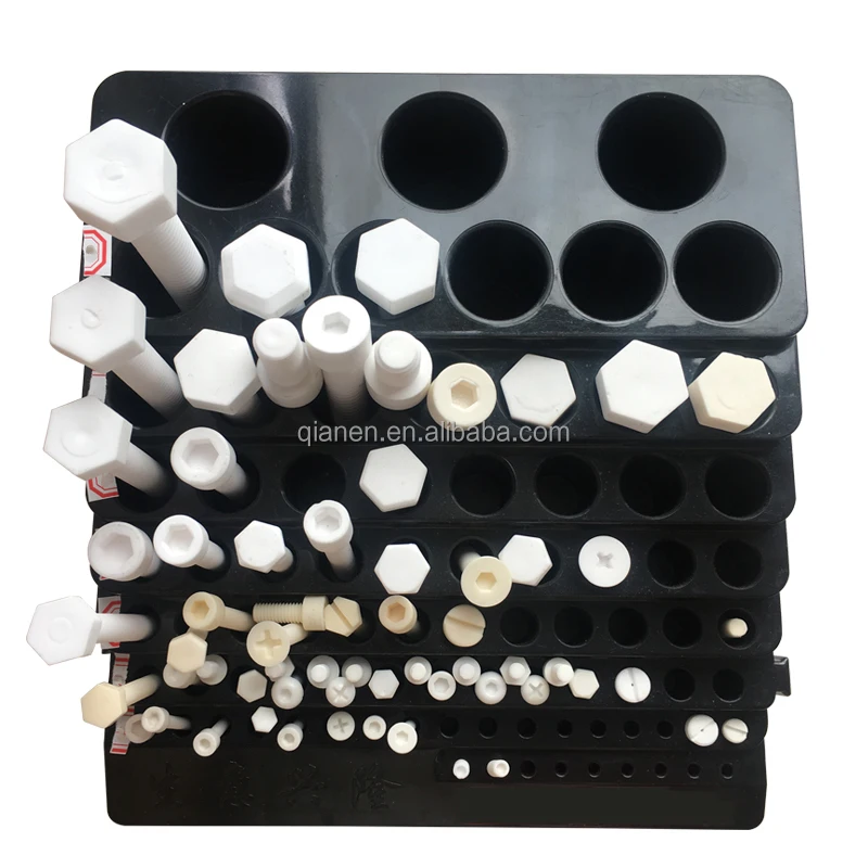 Porcelain Alumina Ceramic Screws Hex Head Bolts Cross Recessed Pan Head Screws