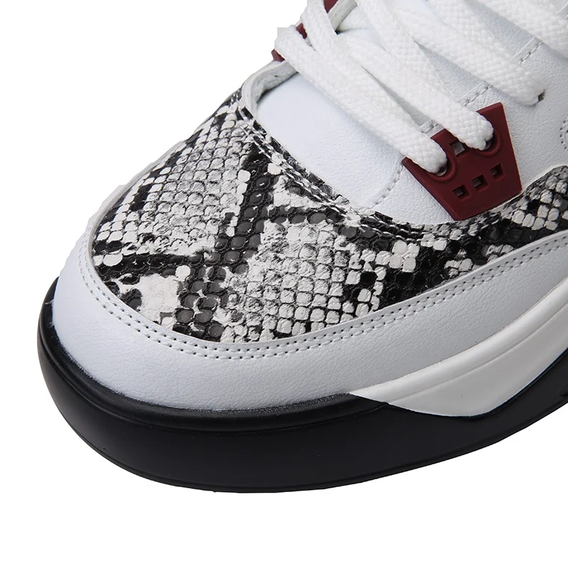 
Sneaker Men Fashion Chunky Sport Wholesale China Street Club Air Snakeskin PU Basketball Shoes 