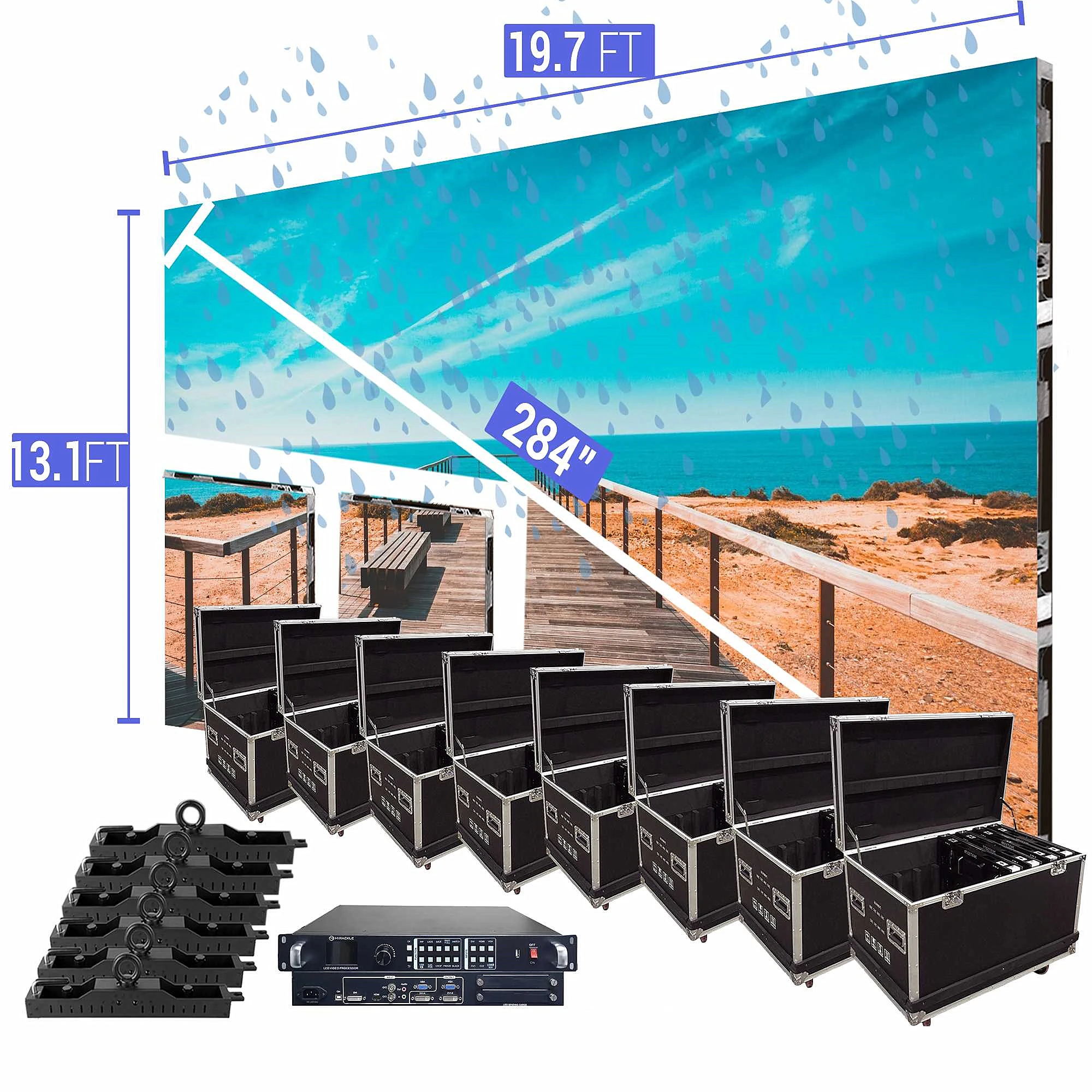 Advertising Signage 7 Segment 4 Digit Inflatable Movie Screen Outdoor Backpack Led Display Gemdragon Display P3 16S 16 Scan 3mm