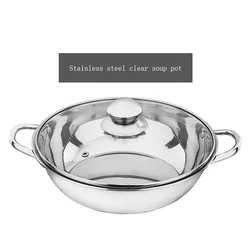 Chinese Style Stainless Steel Casserole Compartments Hot Pot With Divider