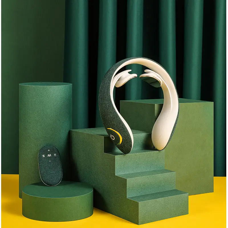 Portable Heating Cordless Office Electric Ems Cervical Massage Smart Remote Control Treatment Heating For Neck Massager